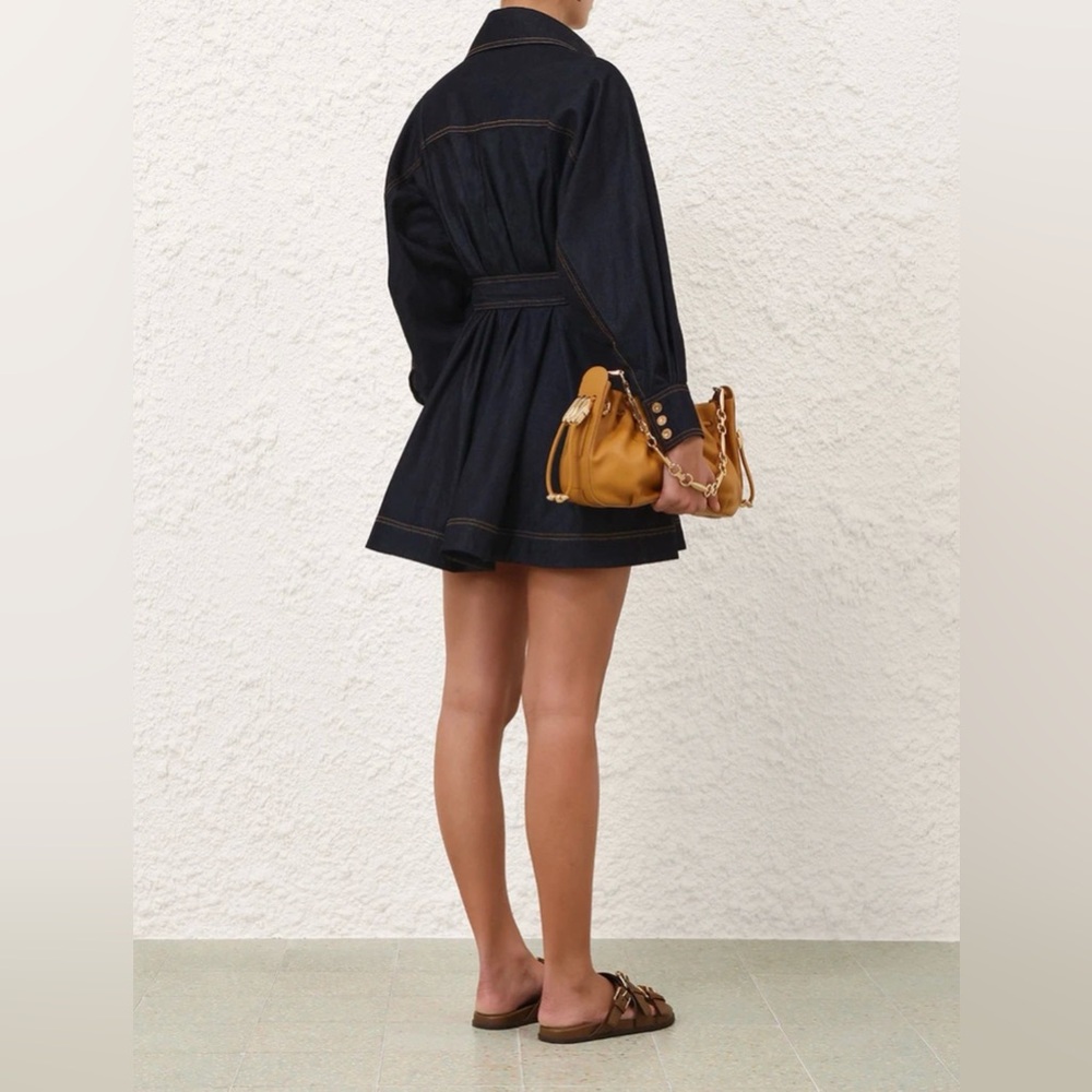 Zimmermann DENIM MINI SHIRT DRESS - Picture 3 of 10